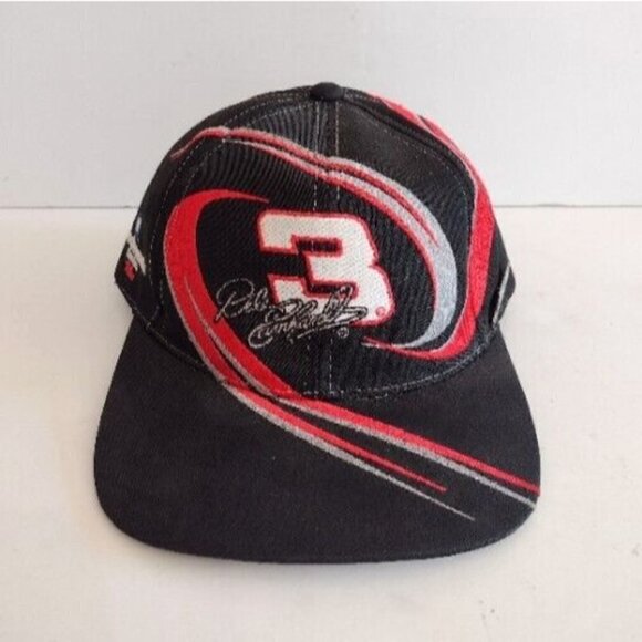Vtg Dale Earnhardt #3 The Intimidator Nascar Chase Authentic Snapback Hat W/ Pin - Picture 1 of 8